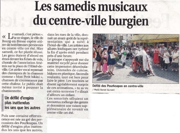 Presse Bourg en Bresse 2012