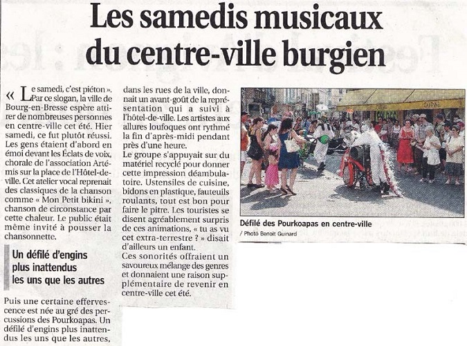 Lire la suite à propos de l’article Presse Bourg en Bresse 2012